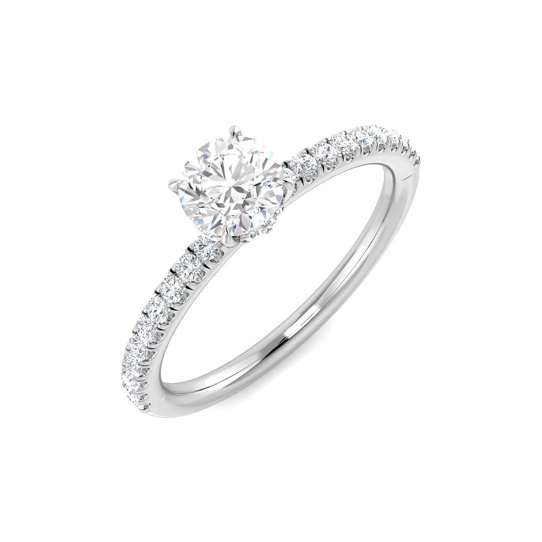 Diamond Hereforb Engagement Ring in 10K/14K gold and platinum with certified lab-grown or natural diamonds