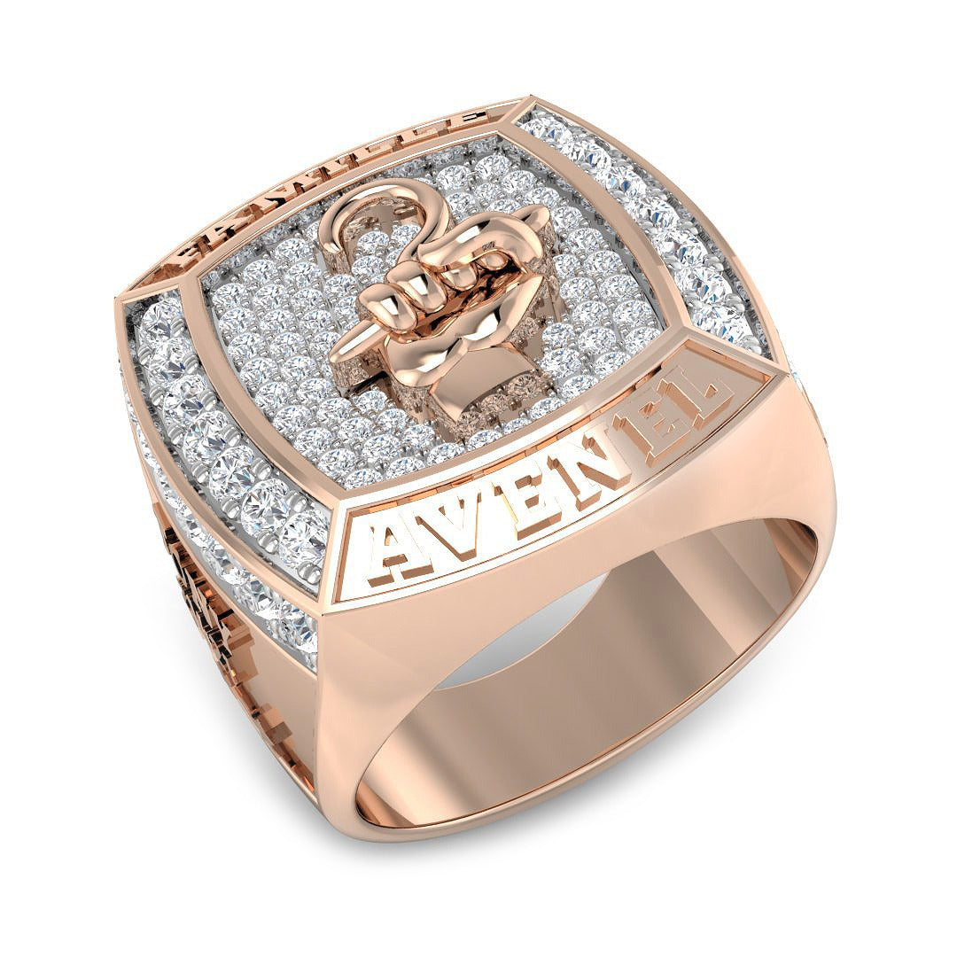 Prestige Diamond Signet Ring in 10K/14K gold and platinum with certified lab-grown or natural diamonds