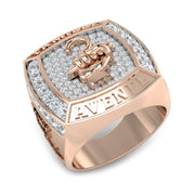 Prestige Diamond Signet Ring in 10K/14K gold and platinum with certified lab-grown or natural diamonds