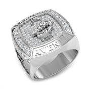 Prestige Diamond Signet Ring in 10K/14K gold and platinum with certified lab-grown or natural diamonds