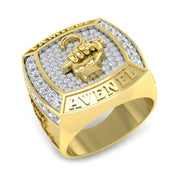 Prestige Diamond Signet Ring in 10K/14K gold and platinum with certified lab-grown or natural diamonds