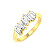 0.75Ct Baguette 7 Stone Diamond Ring in 10K/14K gold and platinum with certified lab-grown or natural diamonds