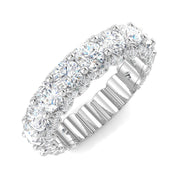 Diamond Half Eternity Ring in 10K/14K gold and platinum with certified lab-grown or natural diamonds