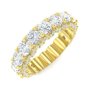 Diamond Half Eternity Ring in 10K/14K gold and platinum with certified lab-grown or natural diamonds