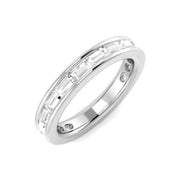 Diamond Half Eternity Ring in 10K/14K gold and platinum with certified lab-grown or natural diamonds