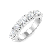 Diamond Half Eternity Ring in 10K/14K gold and platinum with certified lab-grown or natural diamonds