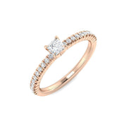 Diamond Portchekter Engagement Ring in 10K/14K gold and platinum with certified lab-grown or natural diamonds