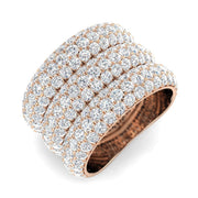 Diamond Pave Ring in 10K/14K gold and platinum with certified lab-grown or natural diamonds