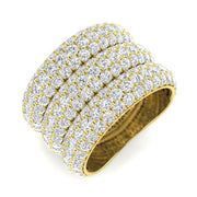 Diamond Pave Ring in 10K/14K gold and platinum with certified lab-grown or natural diamonds