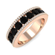 Diamond Half Eternity Ring in 10K/14K gold and platinum with certified lab-grown or natural diamonds