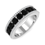Diamond Half Eternity Ring in 10K/14K gold and platinum with certified lab-grown or natural diamonds