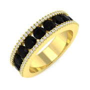 Diamond Half Eternity Ring in 10K/14K gold and platinum with certified lab-grown or natural diamonds