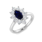 Diamond Jermyb Blue Sapphire Ring in 10K/14K gold and platinum with certified lab-grown or natural diamonds