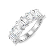 Diamond Half Eternity Ring in 10K/14K gold and platinum with certified lab-grown or natural diamonds
