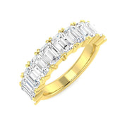 Diamond Half Eternity Ring in 10K/14K gold and platinum with certified lab-grown or natural diamonds