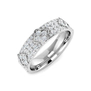 Diamond Half Eternity Ring in 10K/14K gold and platinum with certified lab-grown or natural diamonds