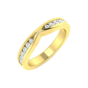 Diamond Half Eternity Ring in 10K/14K gold and platinum with certified lab-grown or natural diamonds