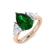 Diamond Bolsover Emerald Ring in 10K/14K gold and platinum with certified lab-grown or natural diamonds