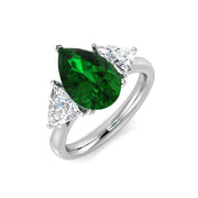 Diamond Bolsover Emerald Ring in 10K/14K gold and platinum with certified lab-grown or natural diamonds