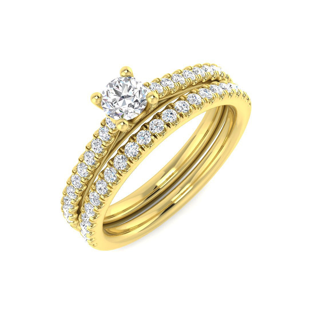 Diamond Berkesey Engagement Ring in 10K/14K gold and platinum with certified lab-grown or natural diamonds