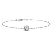 Natural Diamond Solitaire Bracelet in 10K/14K gold and platinum with certified lab-grown or natural diamonds