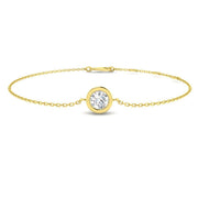 Natural Diamond Solitaire Bracelet in 10K/14K gold and platinum with certified lab-grown or natural diamonds
