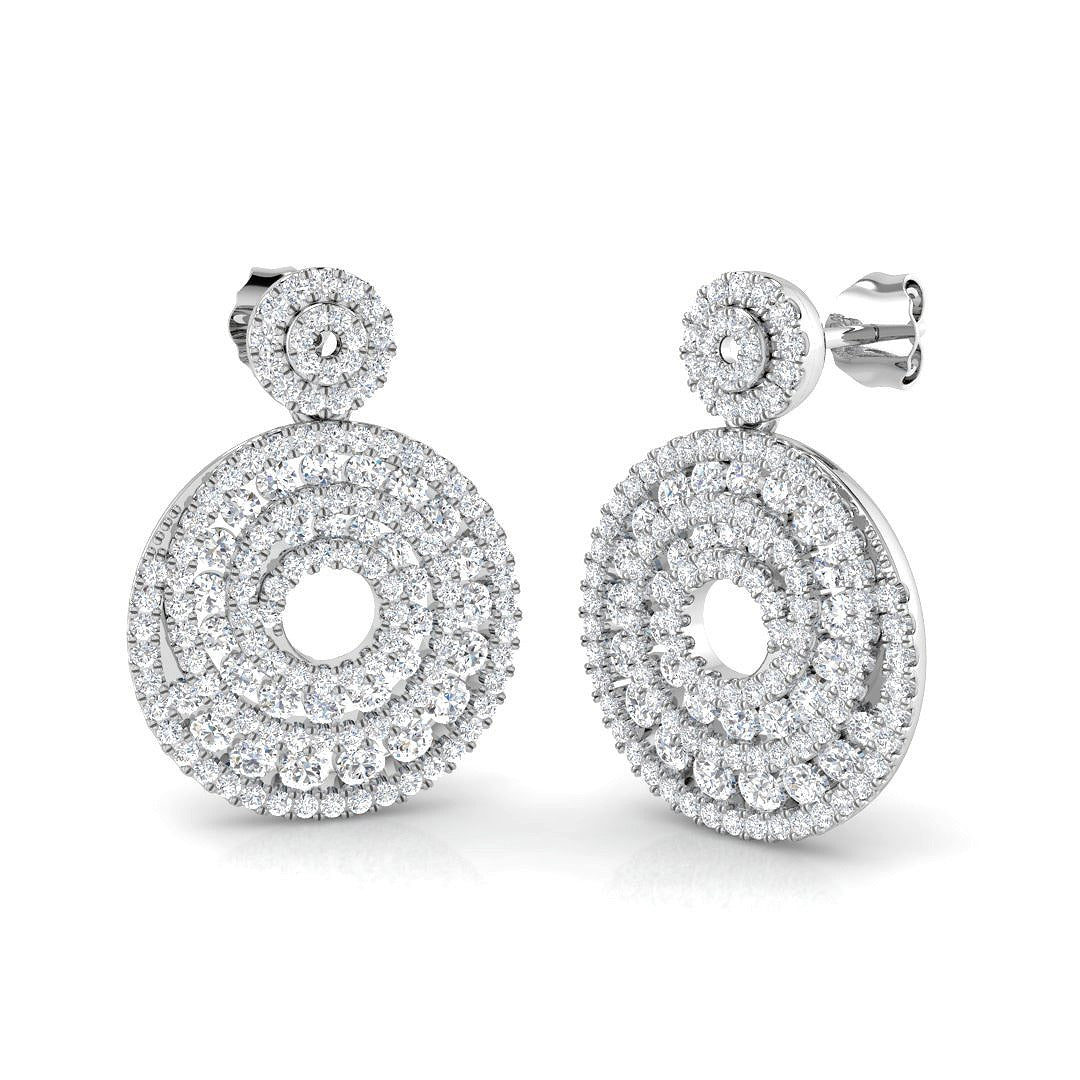 Elegant 2ct Gold Drop Diamond Earrings - Luxurious Jewelry in 10K/14K gold and platinum with certified lab-grown or natural diamonds