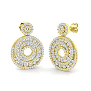 Elegant 2ct Gold Drop Diamond Earrings - Luxurious Jewelry in 10K/14K gold and platinum with certified lab-grown or natural diamonds