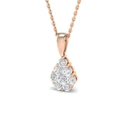 Cluster Pendant 0.5ct Diamond Gold (Without Chain ) in 10K/14K gold and platinum with certified lab-grown or natural diamonds
