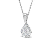 Cluster Pendant 0.5ct Diamond Gold (Without Chain ) in 10K/14K gold and platinum with certified lab-grown or natural diamonds