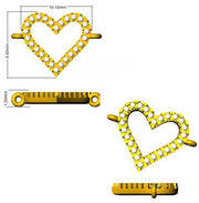 Lab Grown Diamond Pave Heart Bracelet in 10K/14K gold and platinum with certified lab-grown or natural diamonds