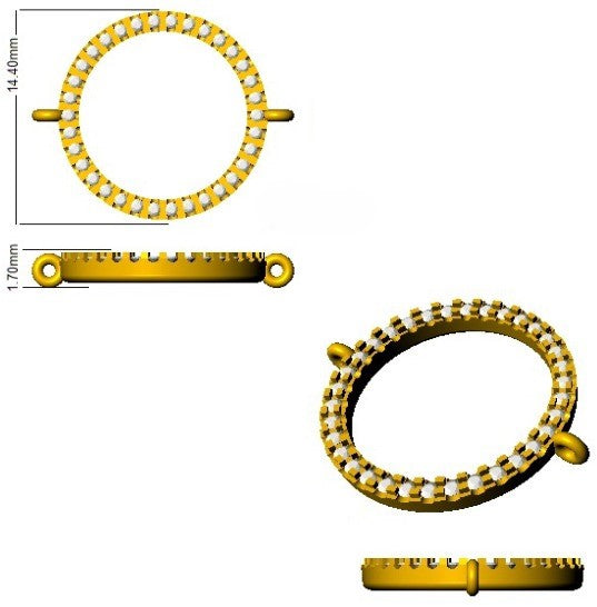 Natural Diamond Circle of Life Bracelet in 10K/14K gold and platinum with certified lab-grown or natural diamonds