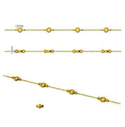 Round Diamond Station Bracelet with Bezel Set Diamonds in 10K/14K gold and platinum with certified lab-grown or natural diamonds