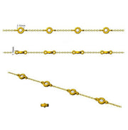 Round Diamond Station Bracelet with Bezel Set Diamonds in 10K/14K gold and platinum with certified lab-grown or natural diamonds