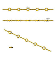 Round Diamond Station Bracelet with Bezel Set Diamonds in 10K/14K gold and platinum with certified lab-grown or natural diamonds
