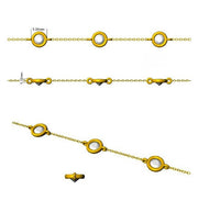 Round Diamond Station Bracelet with Bezel Set Diamonds in 10K/14K gold and platinum with certified lab-grown or natural diamonds