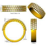 Diamond Half Eternity Ring in 10K/14K gold and platinum with certified lab-grown or natural diamonds