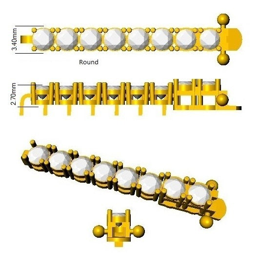 Lab Grown Diamond Tennis Bracelet in 10K/14K gold and platinum with certified lab-grown or natural diamonds