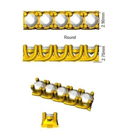 Round Cut Prong Set Lab Grown Diamond Tennis Bracelet in Platinum with Box Closure in 10K/14K gold and platinum with certified lab-grown or natural diamonds