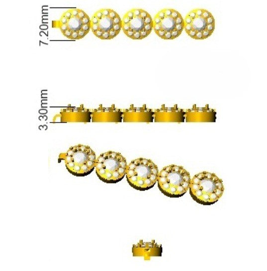 Lab Grown Diamond Halo Tennis Bracelet with Box Clasp & Safety Lock in 10K/14K gold and platinum with certified lab-grown or natural diamonds
