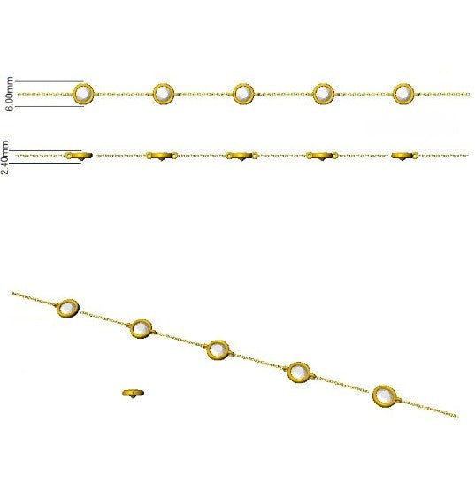 2.00Ct Round Natural Diamond Station Bracelet in 10K/14K gold and platinum with certified lab-grown or natural diamonds