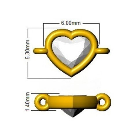 Diamond Bracelet Heart Cut Diamond Charm Bracelet in 10K/14K gold and platinum with certified lab-grown or natural diamonds