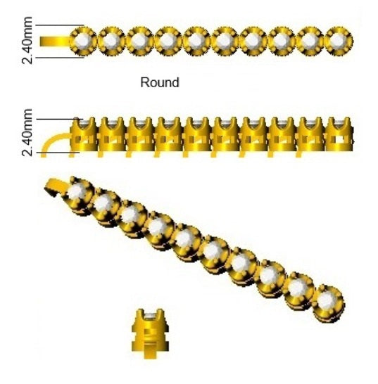Round Lab Grown Diamond Tennis Bracelet in Prong Set with Secure Box Clasp in 10K/14K gold and platinum with certified lab-grown or natural diamonds