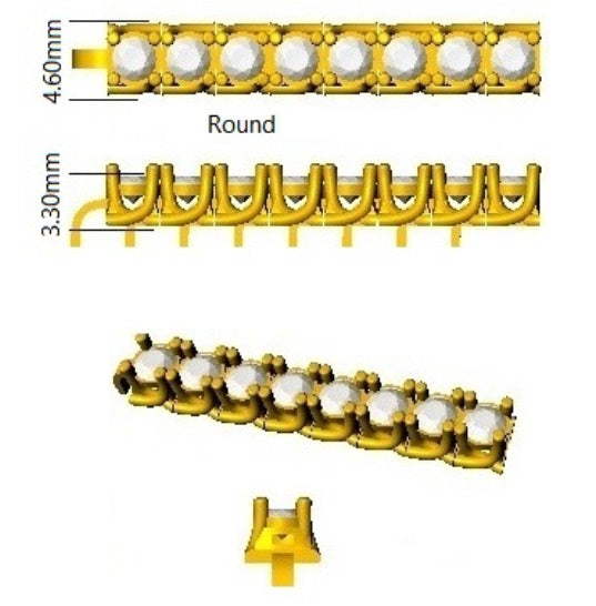 Round Cut Prong Set Lab Grown Diamond Tennis Bracelet in Platinum with Box Closure in 10K/14K gold and platinum with certified lab-grown or natural diamonds