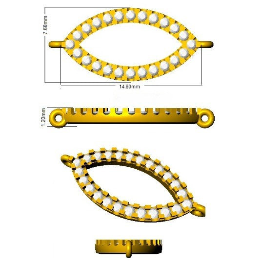 Natural Diamond Evil Eye Bracelet with Pave Set & Lobster Claw in 10K/14K gold and platinum with certified lab-grown or natural diamonds