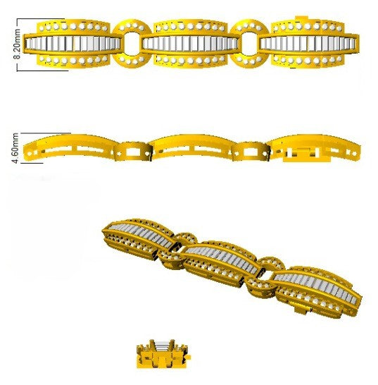 Vintage Bracelet with Baguette & Round Lab Grown Diamonds in Gold & in 10K/14K gold and platinum with certified lab-grown or natural diamonds