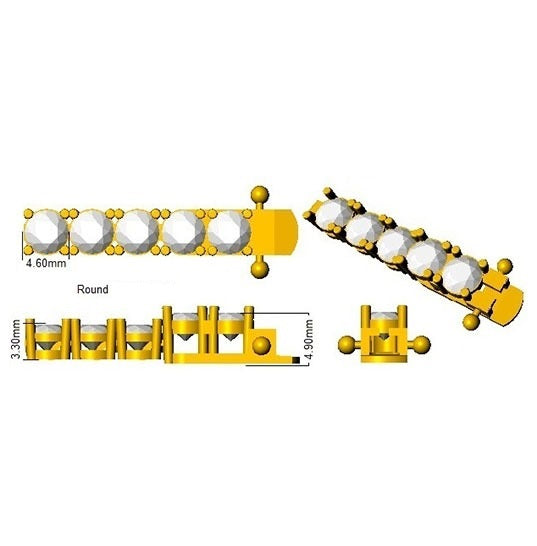 Round Natural Diamond Tennis Bracelet in Prong Set with Secure Box Clasp in 10K/14K gold and platinum with certified lab-grown or natural diamonds