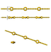 Round Diamond Station Bracelet with Bezel Set Diamonds in 10K/14K gold and platinum with certified lab-grown or natural diamonds