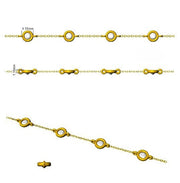 Round Diamond Station Bracelet with Bezel Set Diamonds in 10K/14K gold and platinum with certified lab-grown or natural diamonds