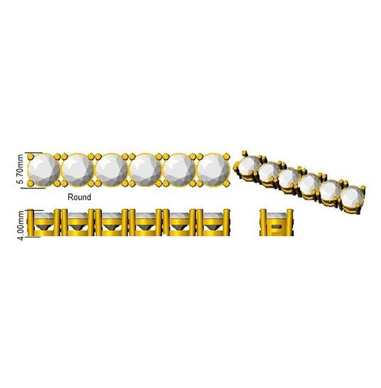 Round Natural Diamond Tennis Bracelet in Prong Set with Secure Box Clasp in 10K/14K gold and platinum with certified lab-grown or natural diamonds